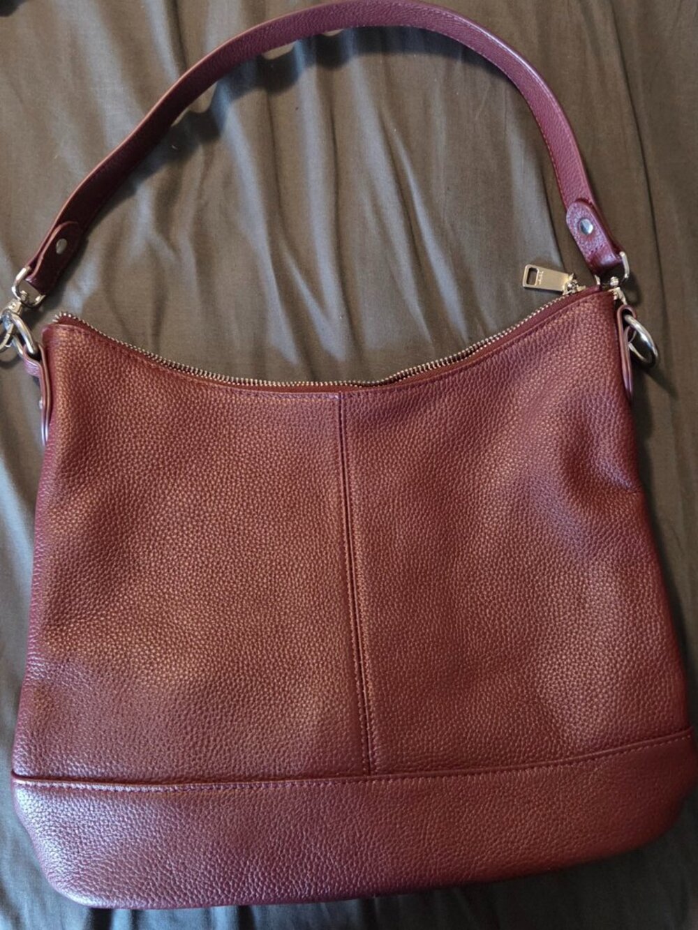 BRAND NEW! Befen Genuine Leather Hobo Crossbody Bag (Burgundy)